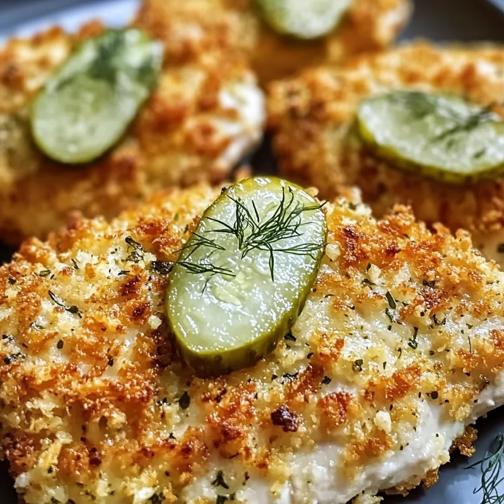 Crispy Dill Pickle Parmesan Chicken