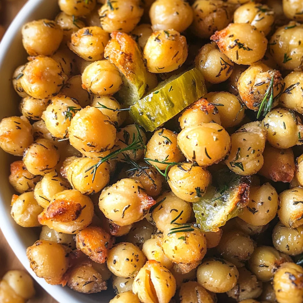 Dill Pickle Roasted Chickpeas