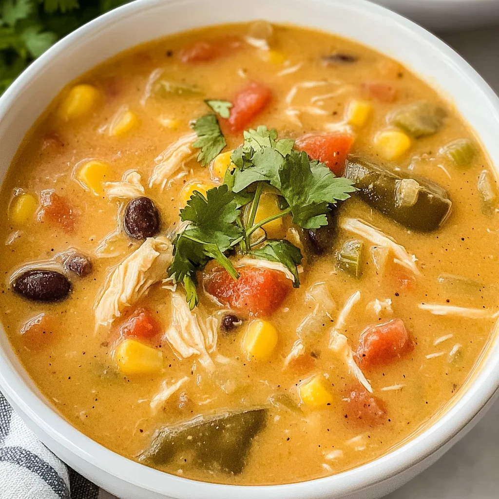 Easy Chicken, Poblano, and Black Bean Soup (Small Batch)