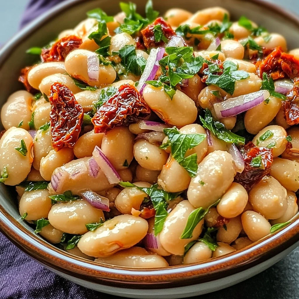 Easy Sun-Dried Tomato Cannellini Bean Salad with Bold Flavor Boost