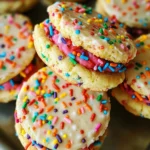 Funfetti Shortbread Sandwich Cookies with Frosting