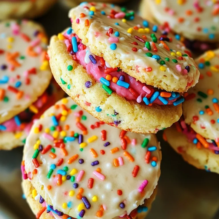 Funfetti Shortbread Sandwich Cookies with Frosting