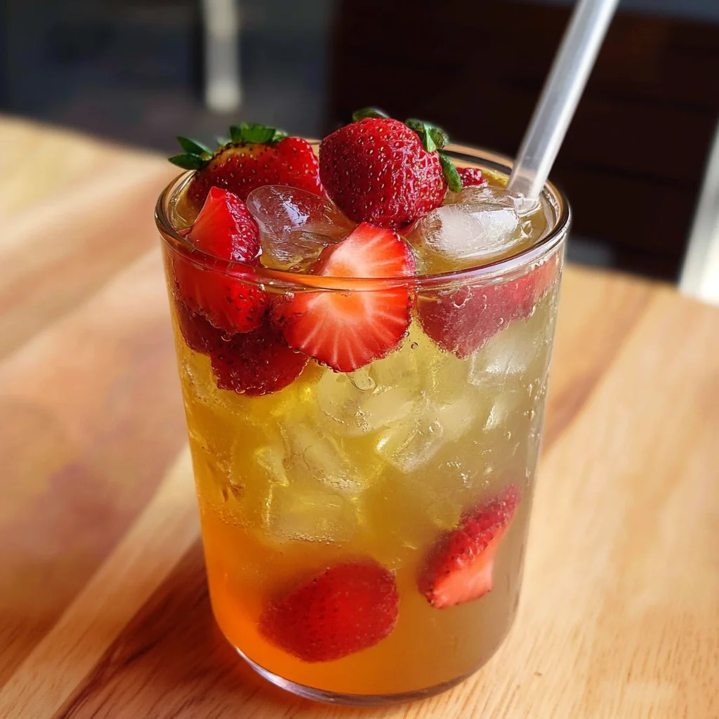 Iced Strawberry Green Tea
