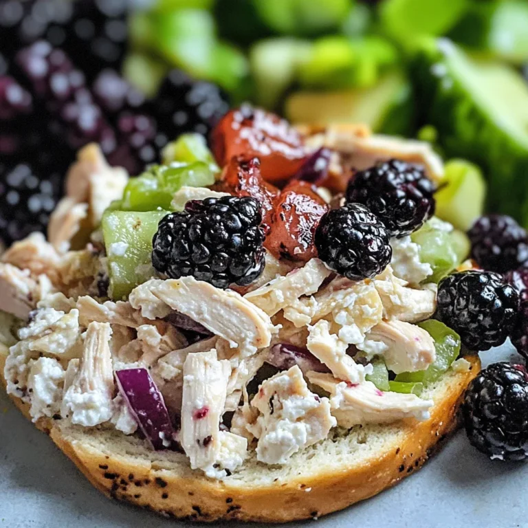 Low Carb Blackberry Cottage Cheese Chicken Salad