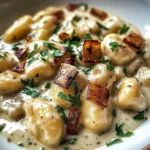 Roasted Garlic Cream Sauce with Gnocchi