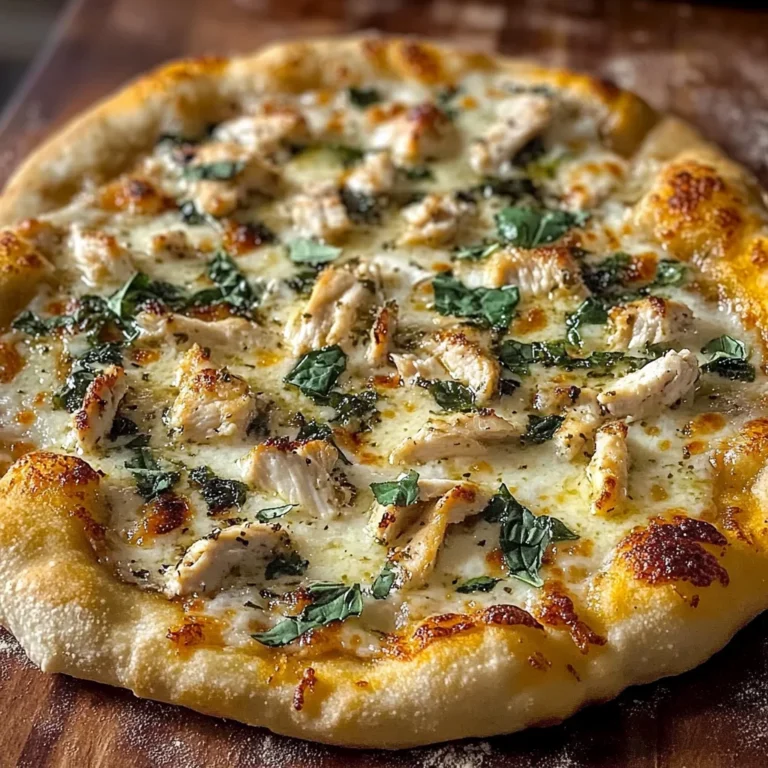 Roasted Garlic White Chicken Pizza Recipe