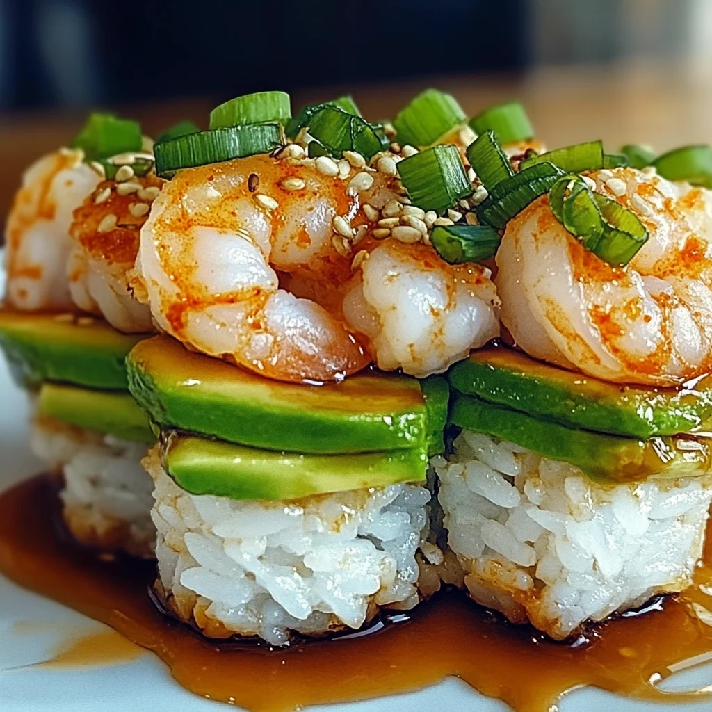 SPICY SHRIMP SUSHI STACKS