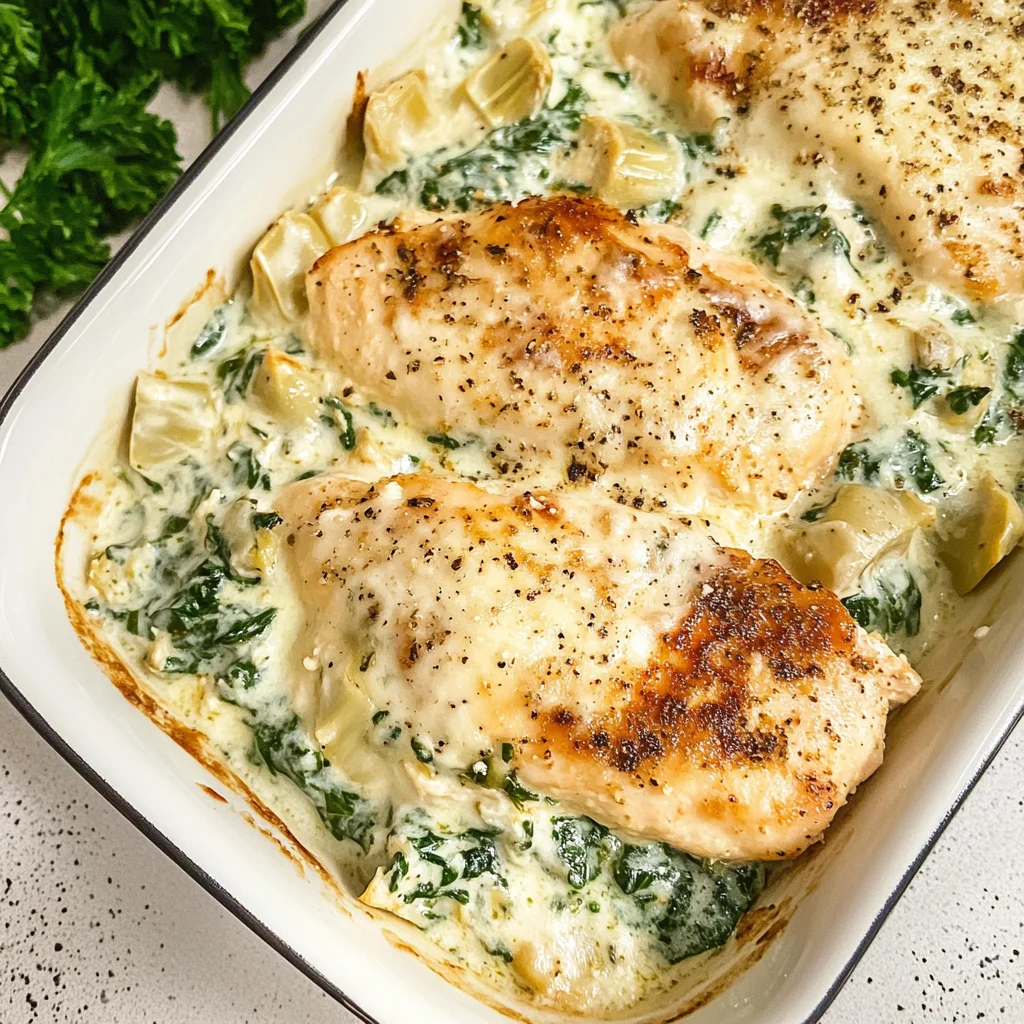 Spinach Artichoke Chicken with Cottage Cheese
