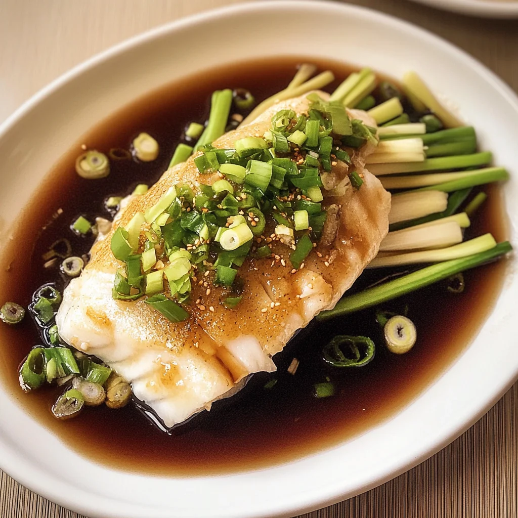 Steamed Fish with Ginger and Soy Sauce