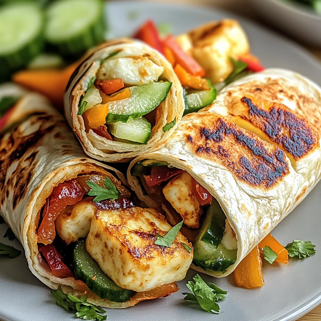 Sweet Chili Halloumi Wraps