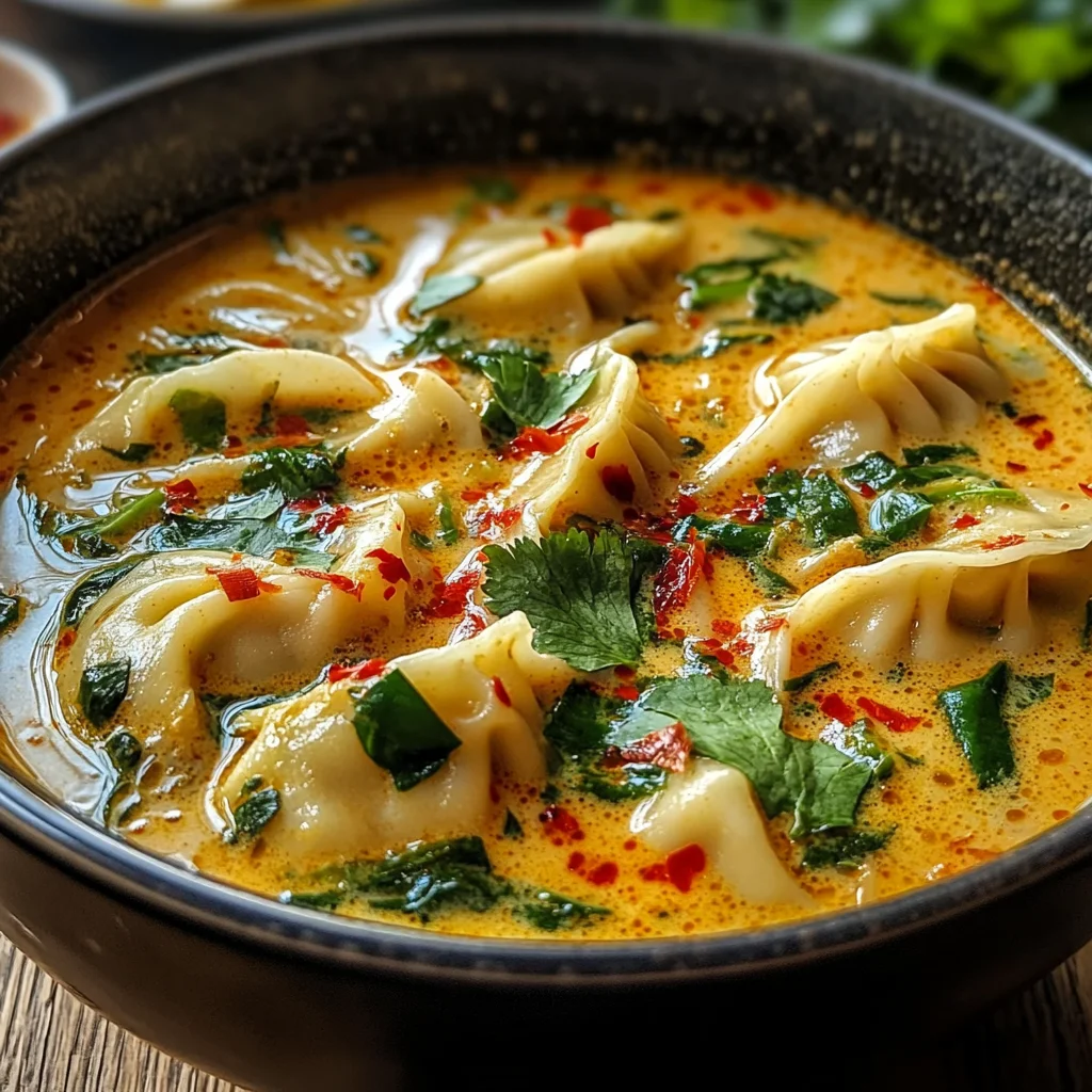 Thai Potsticker Coconut Soup