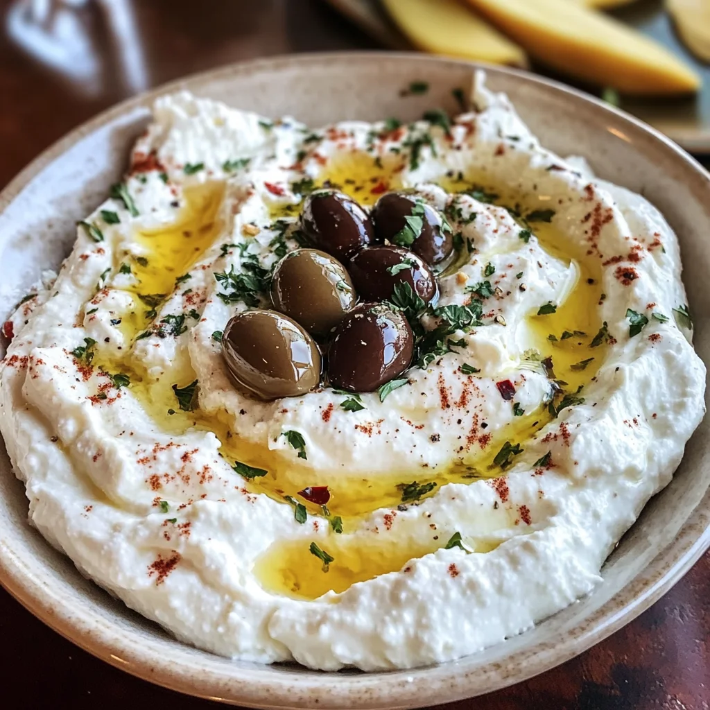 Whipped Feta and Ricotta Dip with Roasted Garlic