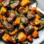 Whole30 Steak Bites with Sweet Potatoes and Peppers