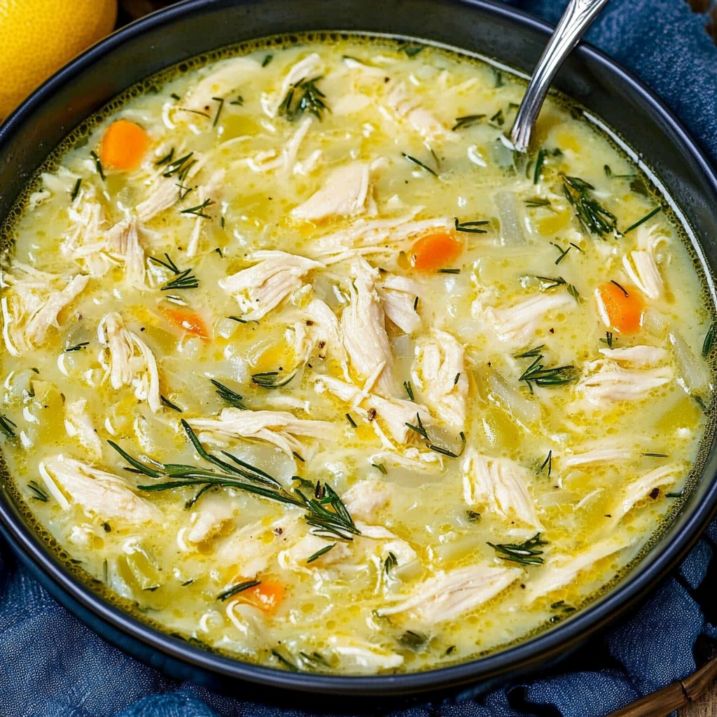 Avgolemono — Greek Lemon Chicken Soup